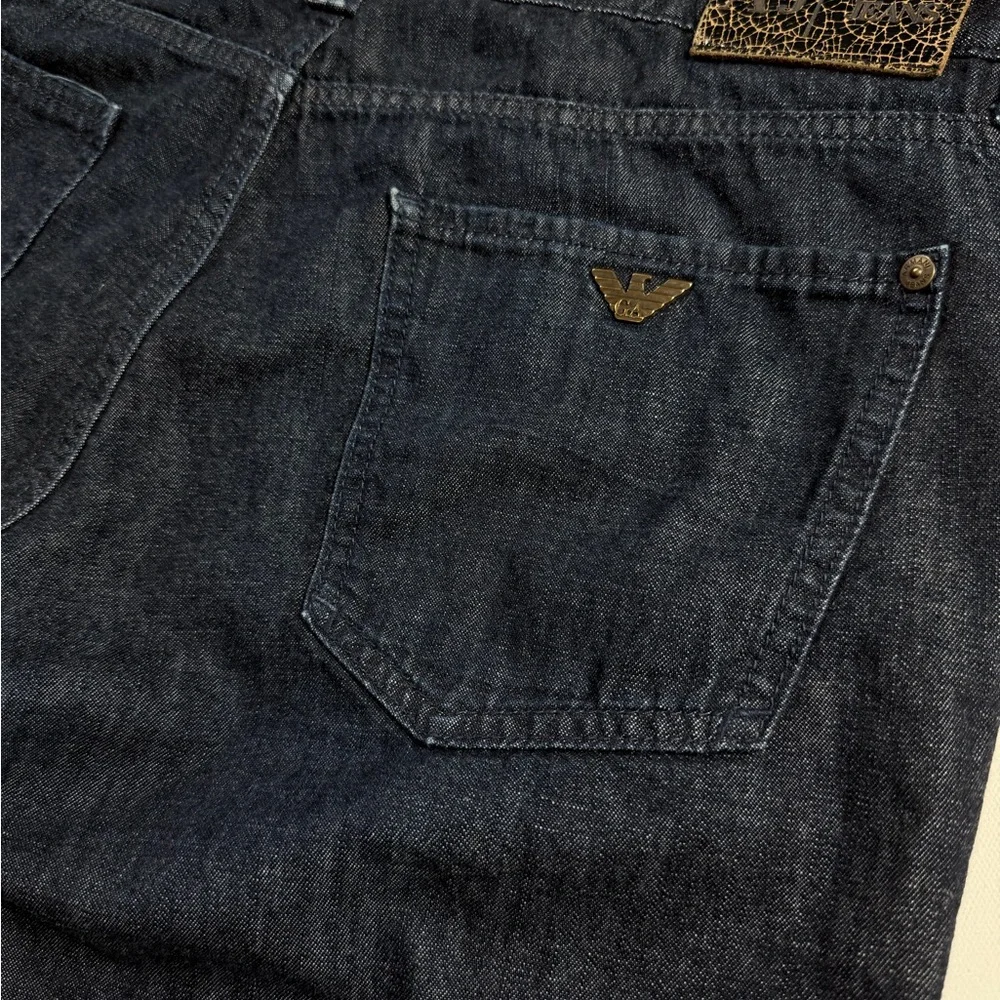 Armani Jeans Men’s Dark Wash Denim – Made in Italy – 34 Waist (Hemmed) Short - Picture 2 of 13